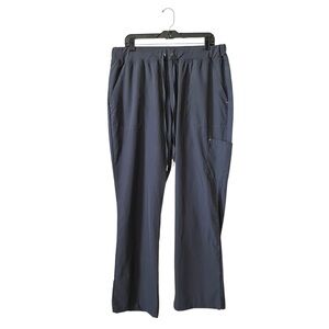 Zinnia Pull On Tech Scrub Pants Women's Size 2X Grayish Blue Drawstring Waist